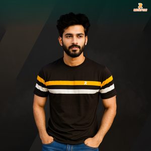 Roystyle Black Golden White T-Shirt