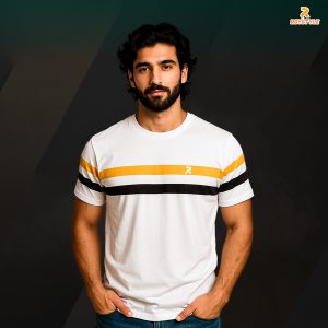 Roystyle White Golden Black T-Shirt