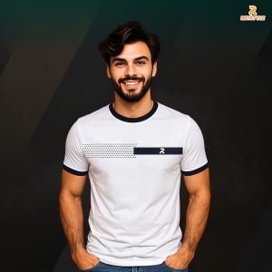 Roystyle White Nevy Blue T-Shirt